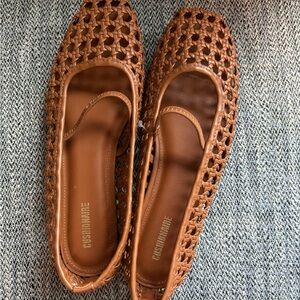 Cushionaire Women's Brown Woven Flats